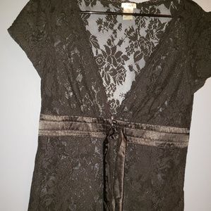 Black lace top